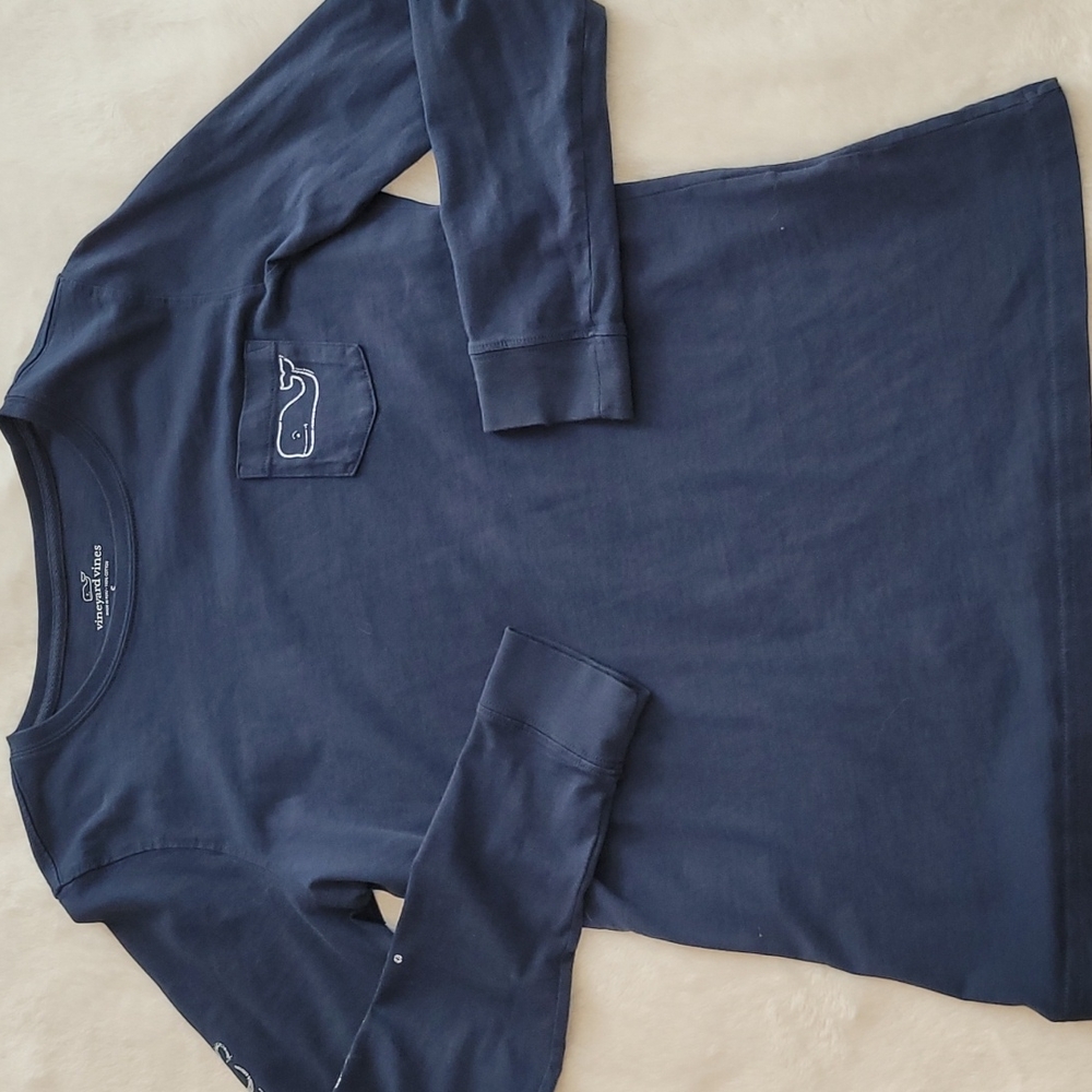 Vineyard Vines Women's Navy Blue Long Sleeve Shirt Size Small